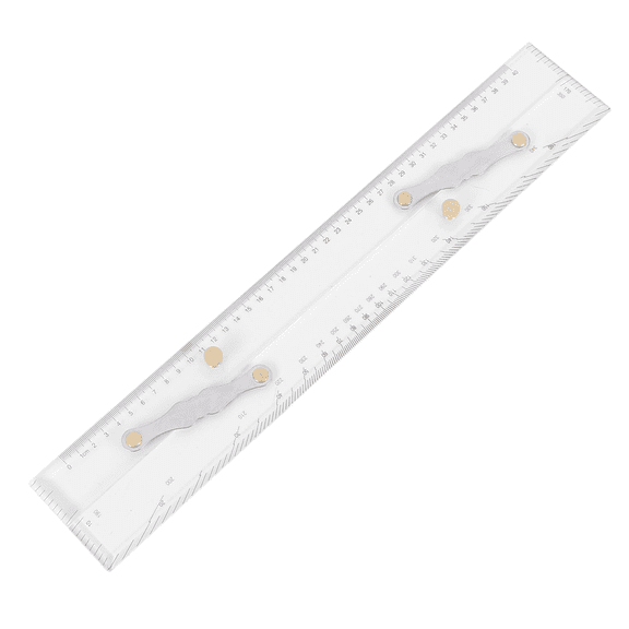2X Marine Ruler Parallel Ruler Nautical Charts Parallel Ruler Mapping Points To Pull Parallel Ruler 450MM,2 * Chart parallel ruler,White