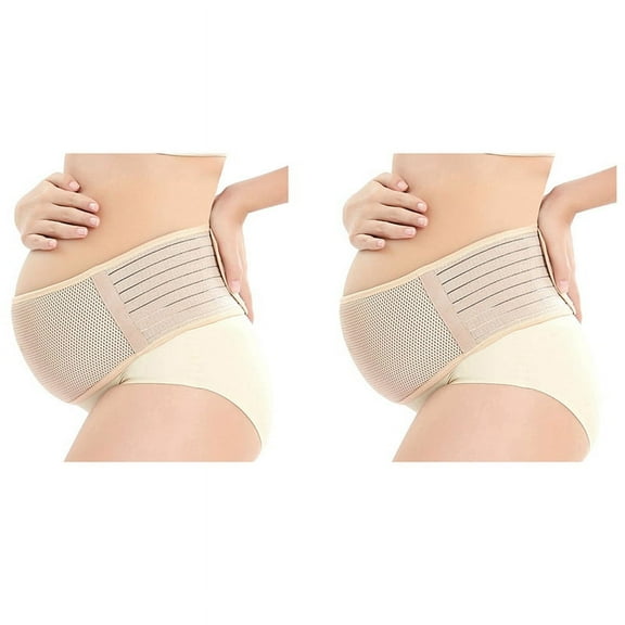 2X Maternity Support Belt Breathable Pregnancy Belly Band Abdominal Binder Adjustable Back/Pelvic Support- L