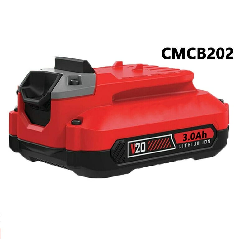 2X Max 20 Volt For Craftsman V20 Li Ion Battery CMCB206 CMCB204 CMCB201 3.0Ah 2 Pack Walmart