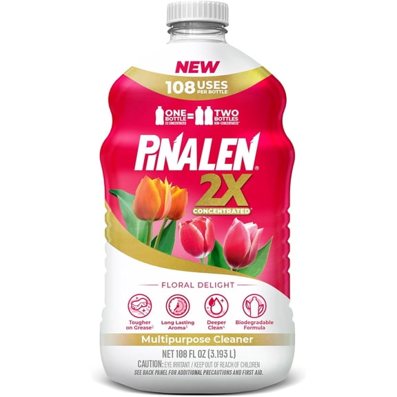2X Max Aromas Concentrated Multipurpose Cleaner - Floral Delight Scent - 108 fl oz - All Purpose Cleaner for Kitchen, Bathroom, Floors & Outdoors