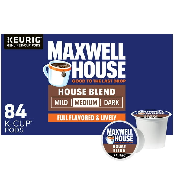2X - Maxwell House House Blend Medium Roast K-Cup Coffee Pods (84 Ct Box)