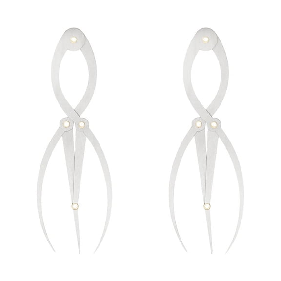 2X Mean Calipers Golden Ratio Calipers Stainless Steel Eyebrow Ruler 1:1.618 Measure Tool for Tattoo Makeup
