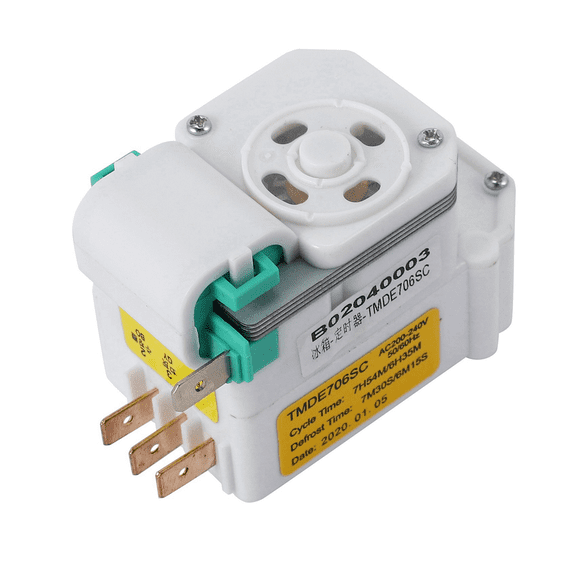 2X Mechanical Defrosting Timer for Refrigerator Parts TMDE706SC Refrigerator Defrosting Timer,2 x refrigerator defrost timer,white