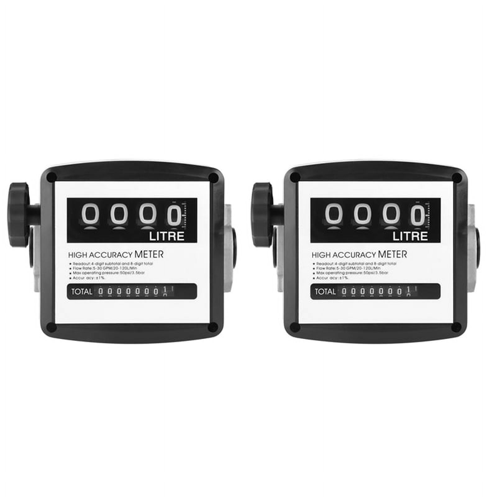 2X Mechanical Fuel Gauge 4Digit Fuel Flow Mechanical Fuel Flow Meter