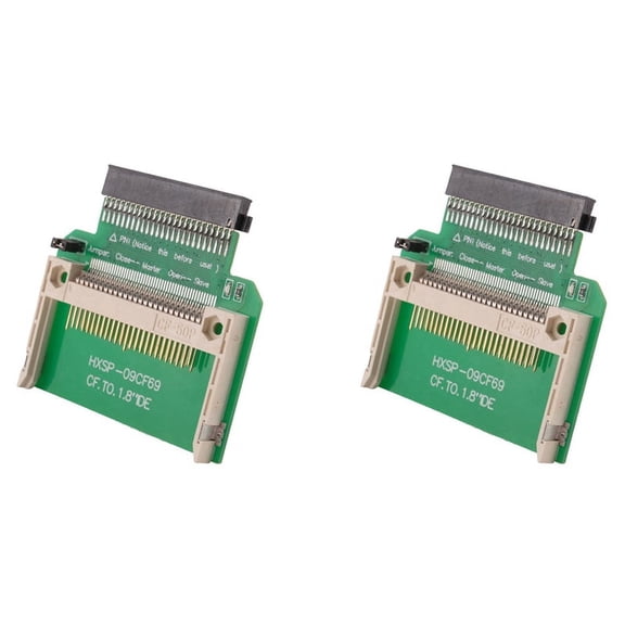 2X Merory Card Compact Flash To 50Pin 1.8 inch Ide Hard Drive Ssd Adapter,2 x to IDE 50Pin PCB Adapter,green&white&black