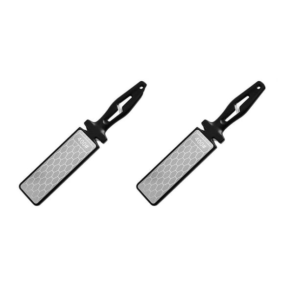 2X Mesh Pottery Double-Sided Emery Whetstone Knife Sharpener Ultra-Fine Household Sharpener/KitchenSharpening Tool,2 x Multi-function Double-sided Knife Sharpener