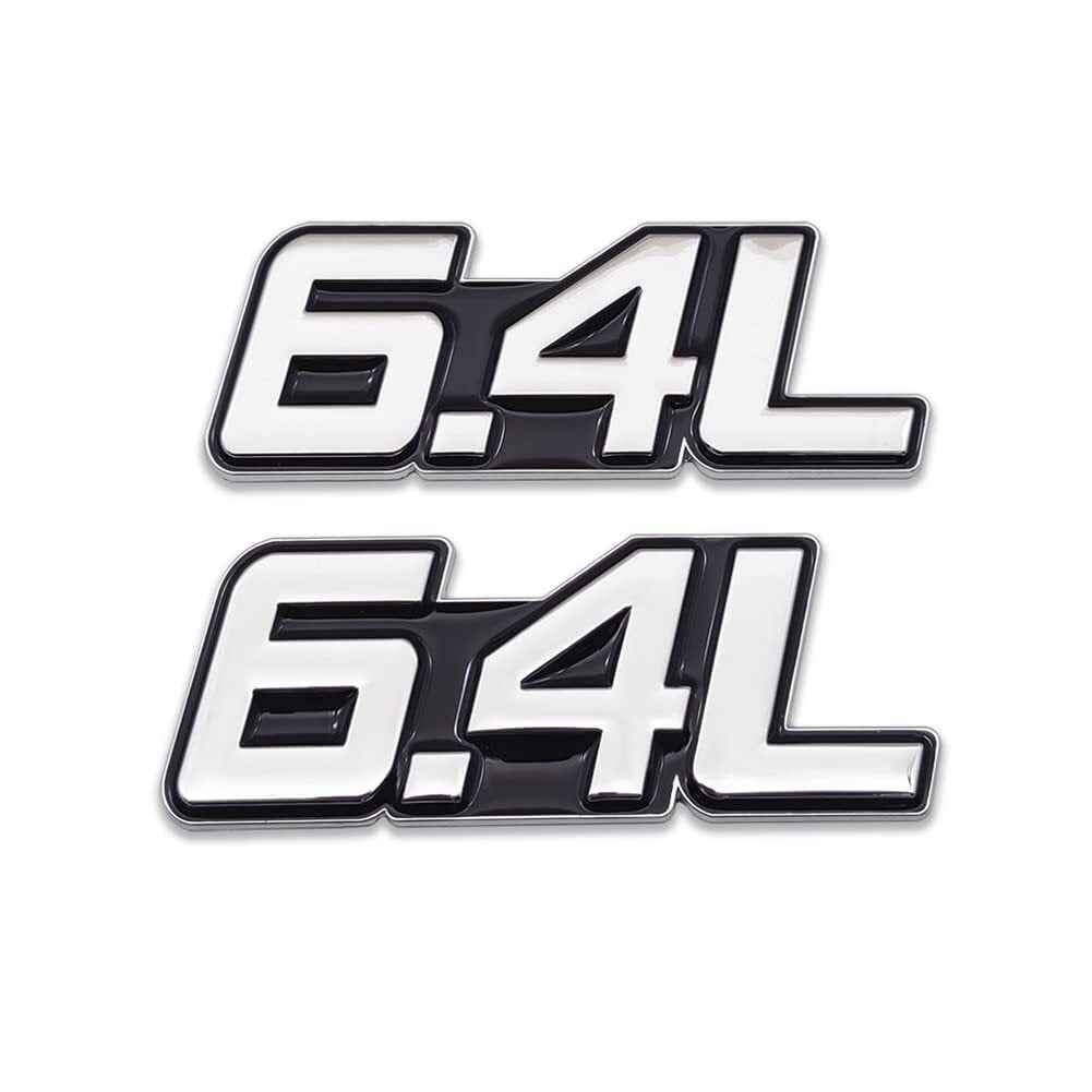 2-Piece 6.2L Logo Emblem – 3D Metallic Fender & Trunk Decals For Cars, Trucks, Vans