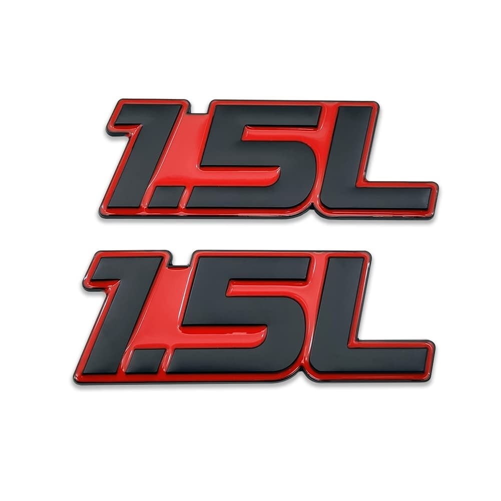 6.2L Polished Metal 3D Emblem – Black Exterior Sticker For GMC / Chevrolet (75mm X 20mm)