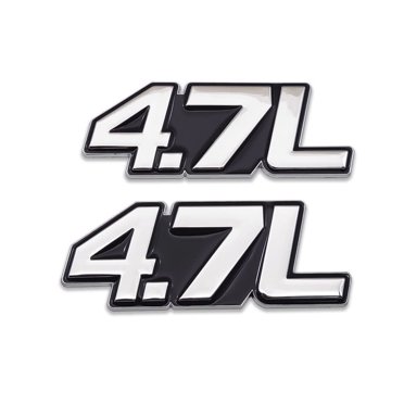 Racing_Gear 6.2L Black Aluminum Emblem Badge Decal Sticker - 2-Pack For Bumper, Trunk, Hood Or Engine Cover