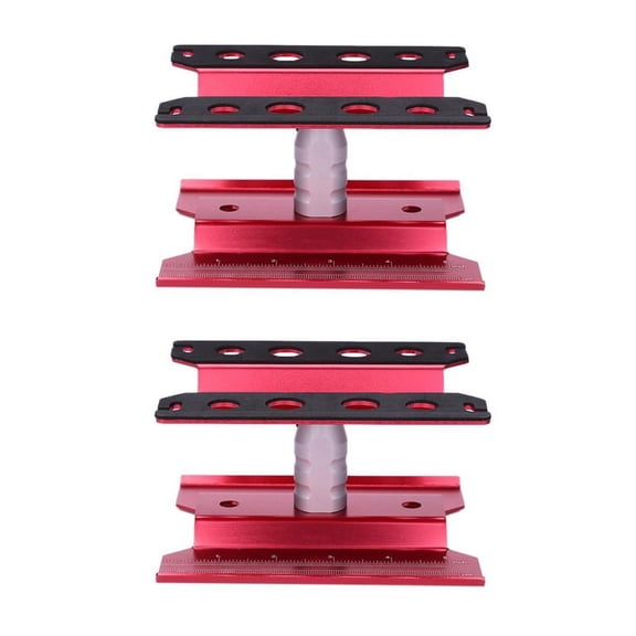 2X Metal RC Car Workstation Work Stand Repair 360 Degree Rotation for 1/8 1/10 1/12 1/16 Scale Models,Red