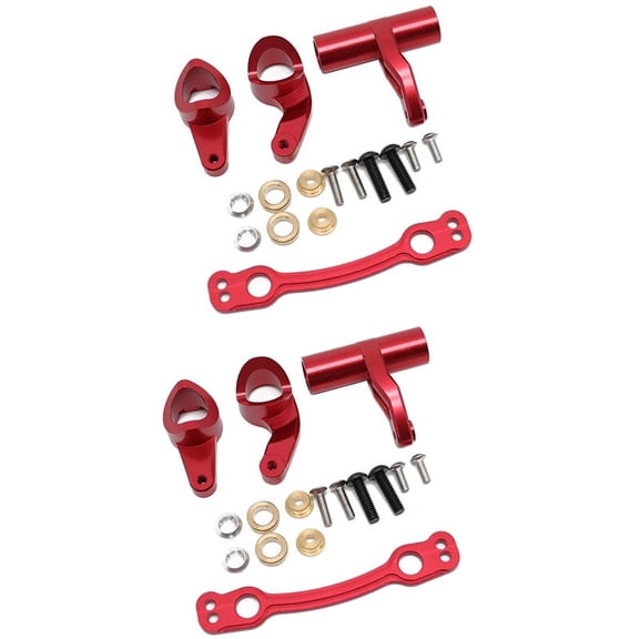 2X Metal Steering Assembly Bellcrank Set for ARRMA 1/8 KRATON 6S Outcast Senton Talion RC Car Parts,Red