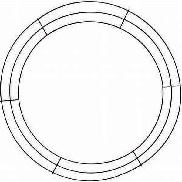 (2X) Metal Wire Wreath Rings/Frame 18 in. Green Wire Frame Perfect for Crafts Floral and Flower Design Metal Wreath Ring
