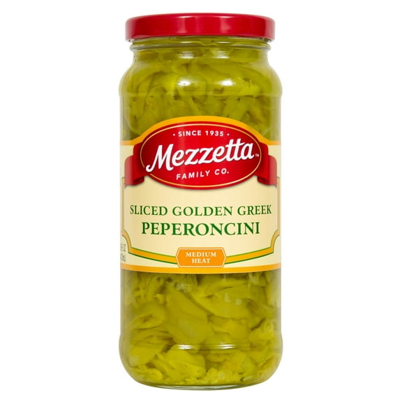 2X - Mezzetta Golden Greek Peperoncini, Deli-Sliced, 16 Ounce