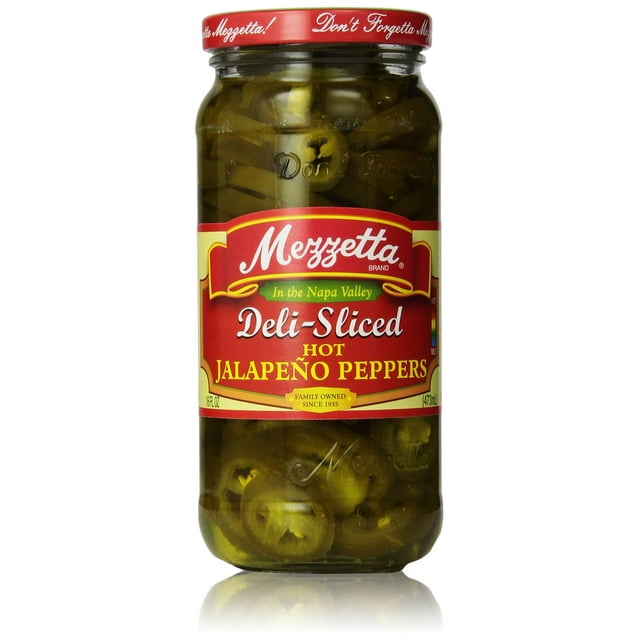 2X - Mezzetta Jalapeno Peppers, Deli-Sliced Hot, 16 Ounce