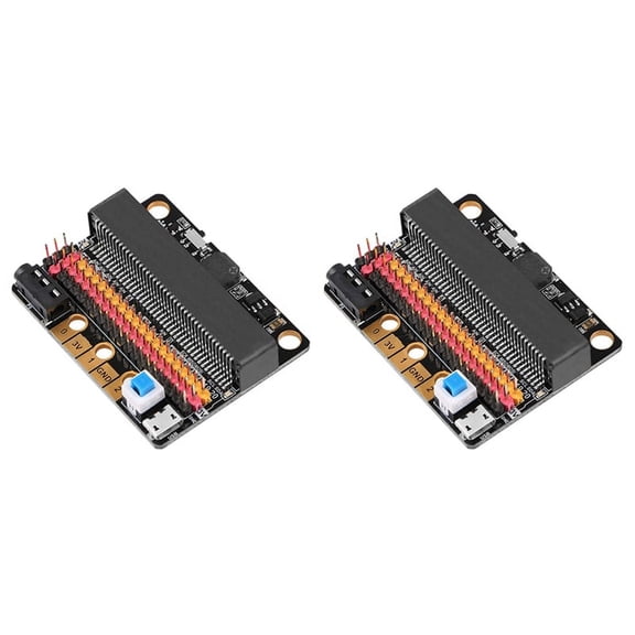 2X Micro-Bit Expansion Board IOBIT V2.0 Breakout Adapter Shield for Kids'S Python Graphics Programming