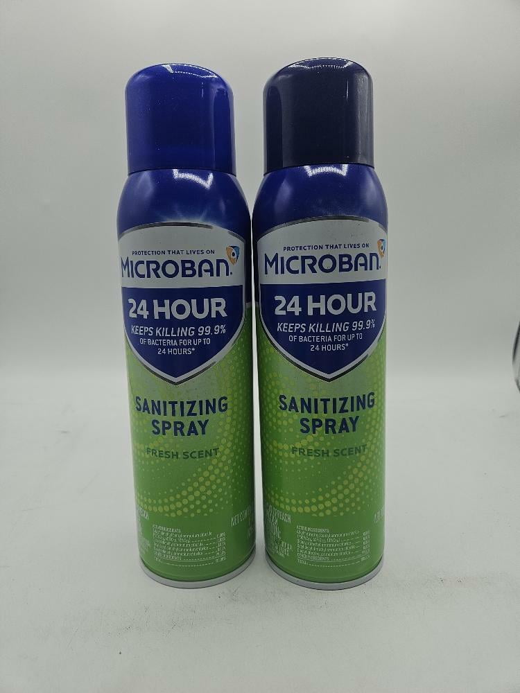 2X - Microban Fresh Scent 24 Hour Disinfectant Sanitizing Spray - 15 fl oz