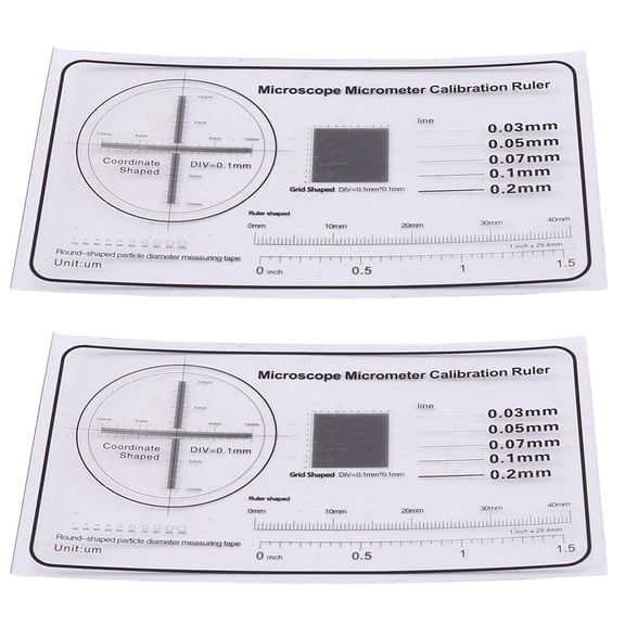 2X Microscope Correction Ruler Optical Correction Sheet Detection Film Calibration Plate,B