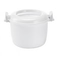 thumbnail image 1 of 2X Microwave Rice Cooker Multifunction Small Lunch Container Microwave Cooker Cookware for Microwave Oven 17.5X21X14cm, 1 of 9