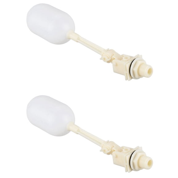2X Mini DN15 1/2 Inch Spool Box Float Valve Connection Filling Valve Float Valve White,2 x 1/2 inch float valve switch,White