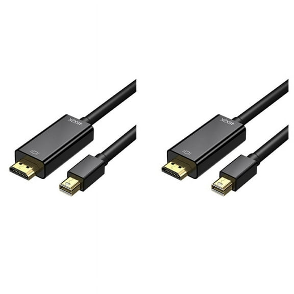 2X Mini DisplayPort to 4K Mini DP to 6 Feet Cable for /Pro, Surface Pro/Dock, Monitor