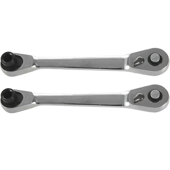 2X Mini Double Head Fast Ratchet Wrench Fast Socket Screwdriver Tool
