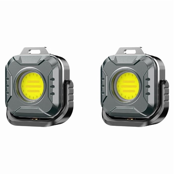 2X  Mini LED Work Light,1200mAh Portable Rechargeable Magnetic Work Lights for Outdoor Camping , Car Repair,Emergency