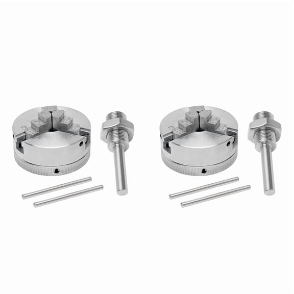 2X Mini Lathe Chuck Set, Z011 Extension Three Jaw Chuck and Connecting Rod Set, Electric Drill Chuck