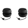 thumbnail image 1 of 2X Mini Loud Speaker with 3.5mm Audio Cable Low Voltage Built-in Battery Retractable Speaker for, 1 of 7