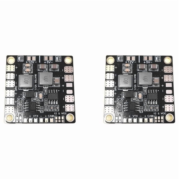 2X Mini Power Hub Power Distribution Board PDB with Dual BEC 5V/12V for FPV DIY RC Racing Drone Multicopter Quadcopter