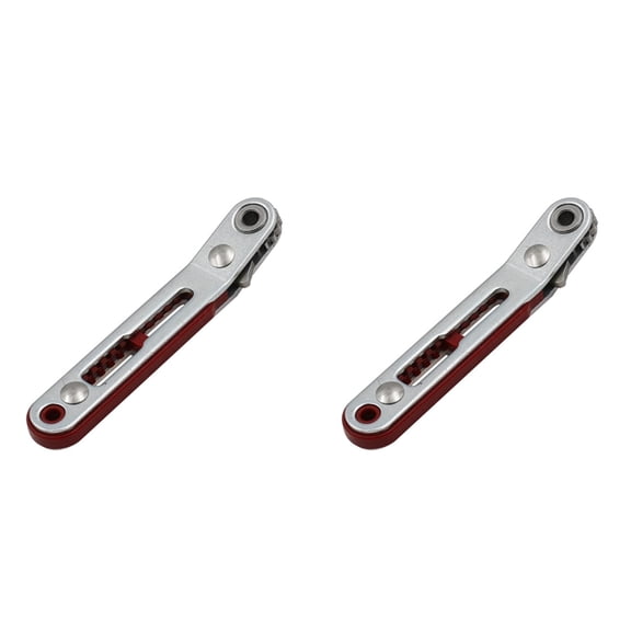 2X Mini Ratchet Wrench 1/4 Inch Drive Socket Hex Screwdriver Bit Dual Head Ratchet Wrench Tool with Two Bit Heads Elbow