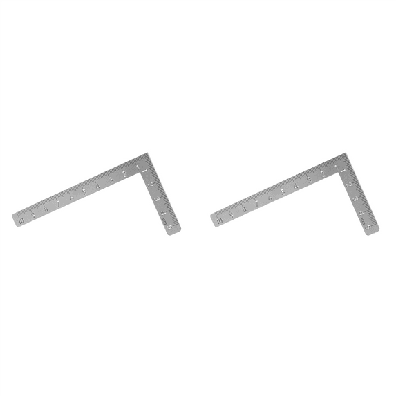 2X Mini Square 10X5cm 90 Degree Stainless Steel Angle Ruler Small ...