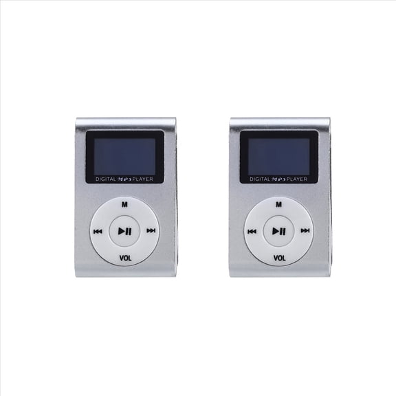 2X Mini USB Clip MP3 Player Video Screen Support 32GB Micro-SD TF Card,2 x MP3 player,Random color