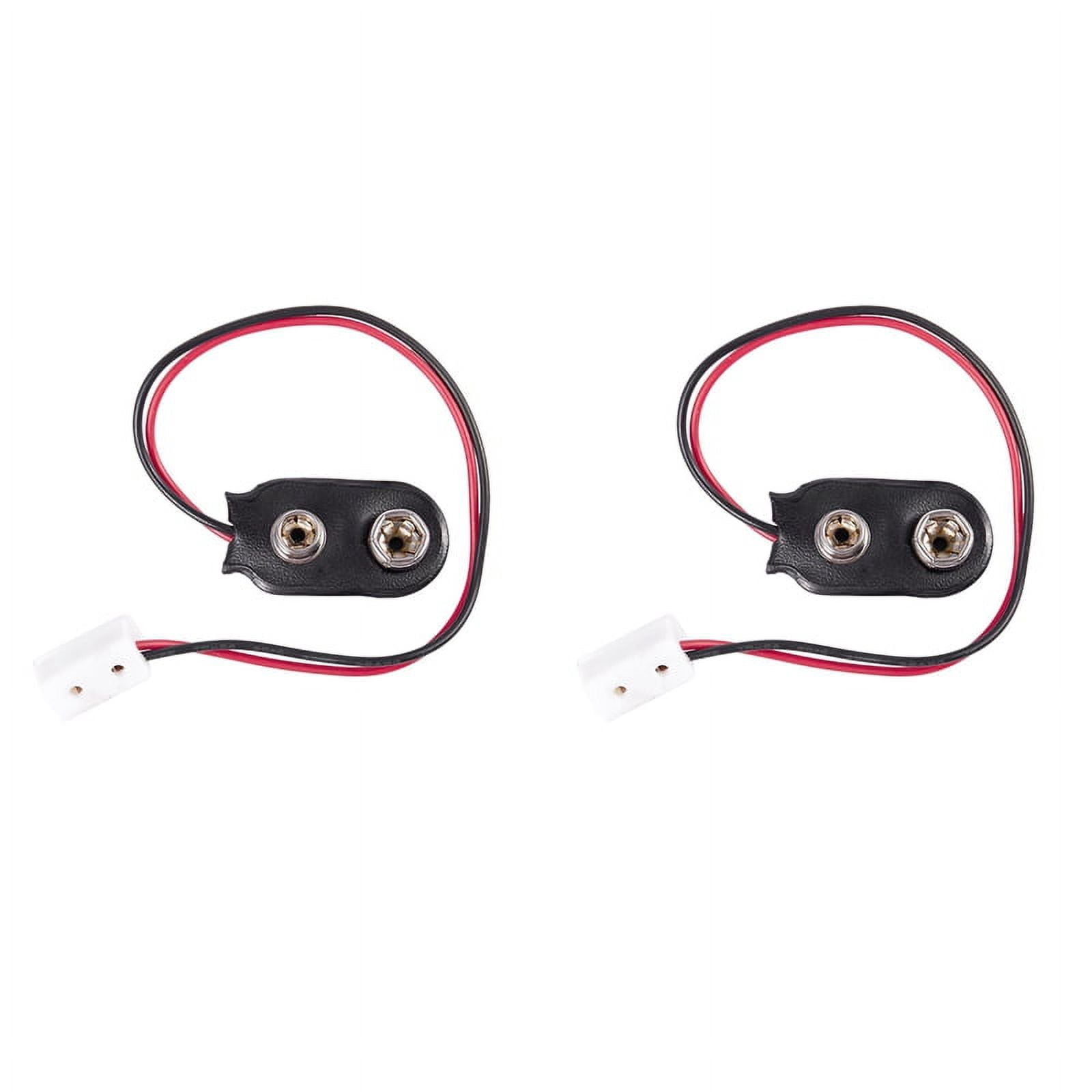 2X Miniature 9V Battery Connector with Wire and Single Receptacle LA005 ...