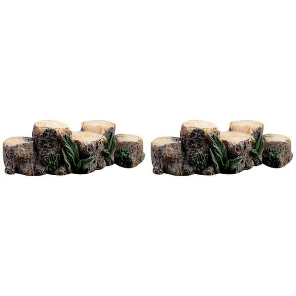 2X Miniature Fairy Garden Tree Stump Bridge Ornament Plant Pot Figurine DIY Outdoor Decor Home Decoration