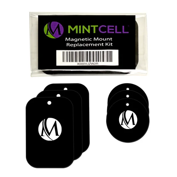 2X Mintcell Metal Plate 6-Pack With 3M Adhesive For Magnetic Phone Mounts
