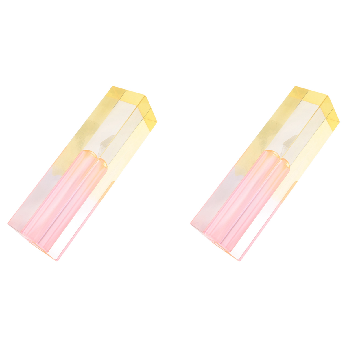 2X Modern Rainbow Color Bud Vase Tabletop Glass Vases Luxury Decorative