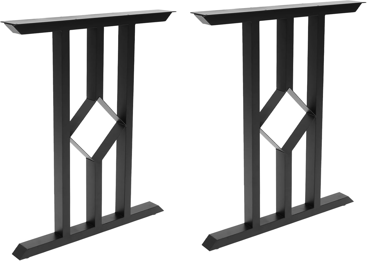 2X Modern Steel Table Legs 28.5 Inch Height Heavy Duty Replacement ...