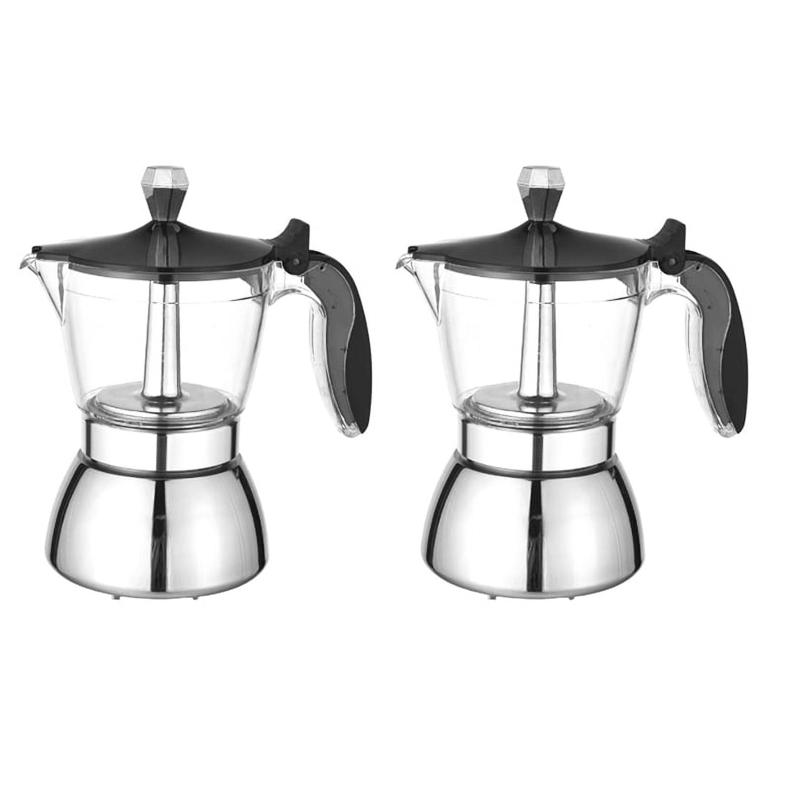 2X Moka Pot, 4 Cup Stovetop Espresso Maker Cuban Coffee Percolator