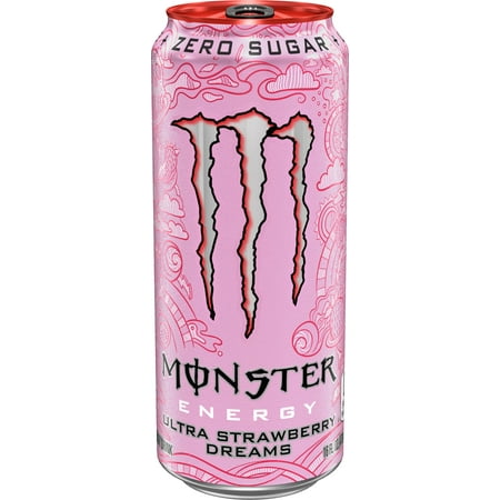 2X - Monster Energy Ultra Strawberry Dreams, Sugar Free Energy Drink, 16Oz