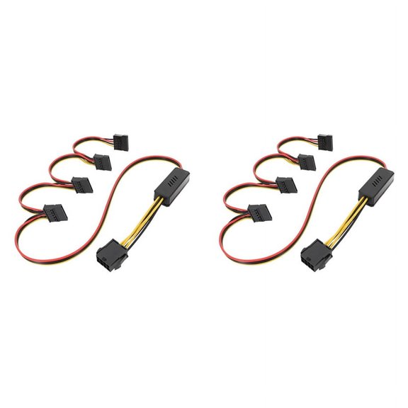 2X Motherboard CPU 8-Pin to Hard Drive Cable CPU 8PIN to Hard Drive Power Supply Cable 12V to Hard Drive Cable