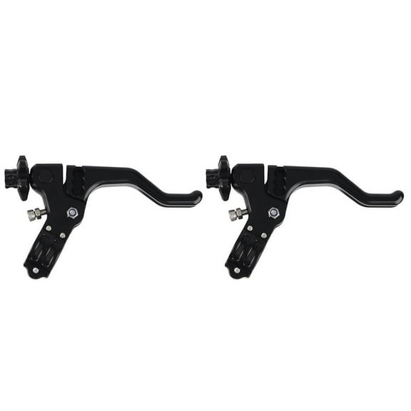 2X Motorcycle 22mm Stunt Clutch Lever Short Performance Cable Easy Pull Left Lever for Grom RM125(Black),2 x Motorcycle Clutch Lever,Black