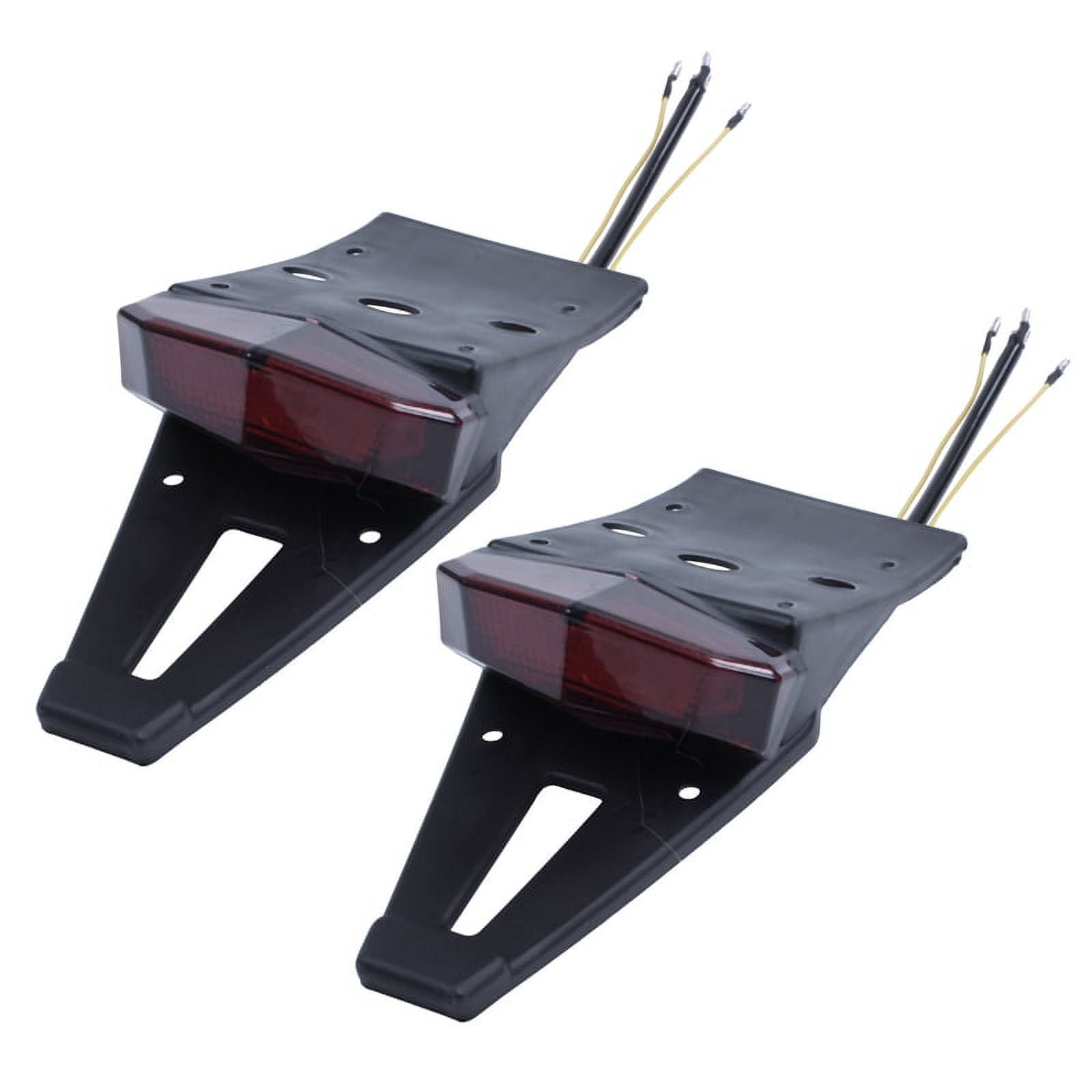 2X Motorcycle Dirt Bike LED Tail Rear Brake License Plate Light