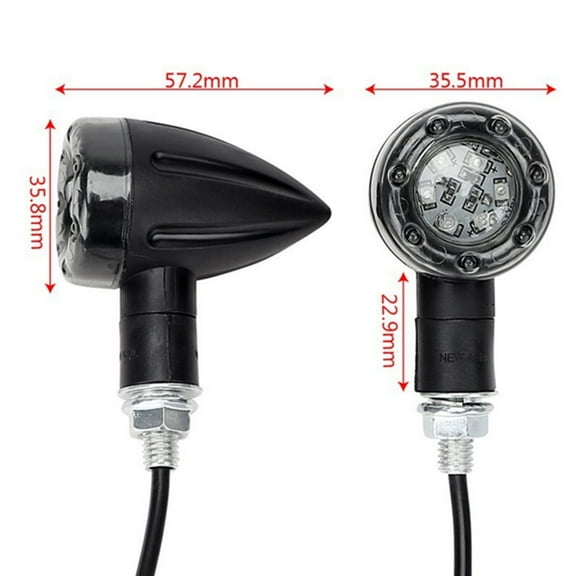 2X Motorcycle LED Turn Signals Blinker Light For Harley BMW Honda Chopper Bobber
