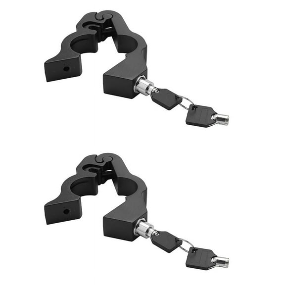 2X Lock-A Grip/Throttle/Brake/Handlebar Lock to Secure Your Bike, Scooter, Moped or ATV in Under 5 Seconds,2 x handle lock 4 x key 6 x gasket,Black