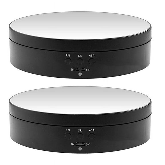 2X Motorized Rotating Mirrored Display Stand Turntable Show Case for Show Jewelry Take Photo Backdrop Stand