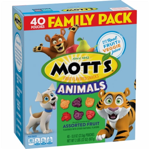 2X-Mott's Gluten Free Animals Fruit Flavored Snacks - 0.8 oz - 40 ct