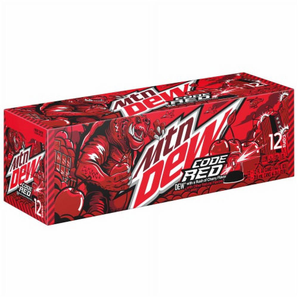 2X-Mountain Dew Code Red Soda Can - 12 fl oz - 12 pk