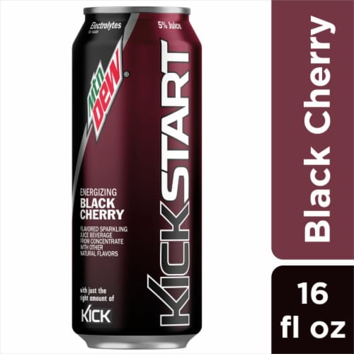 2X - Mountain Dew Kickstart Black Cherry Energy Drink Can