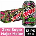 thumbnail image 1 of 2X-Mountain Dew Zero Sugar Major Melon Soda Cans - 12 fl oz - 12 pk, 1 of 2