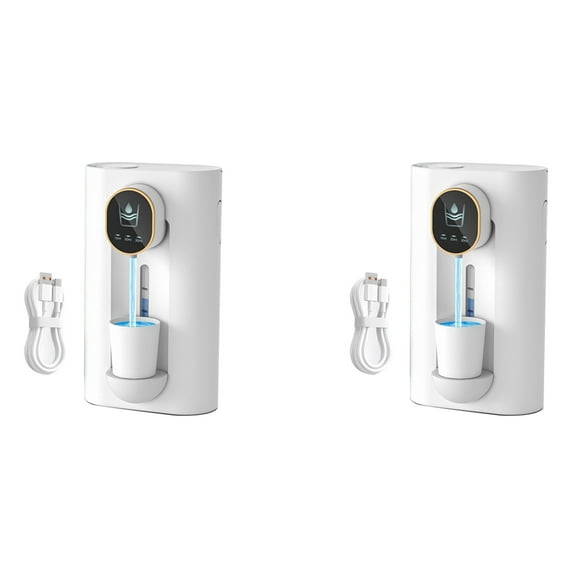 2X Mouthwash Dispenser for Bathroom, 18.26 Oz (540Ml) Touchless Auto Mouth Wash Dispenser with Magnetic Cups White